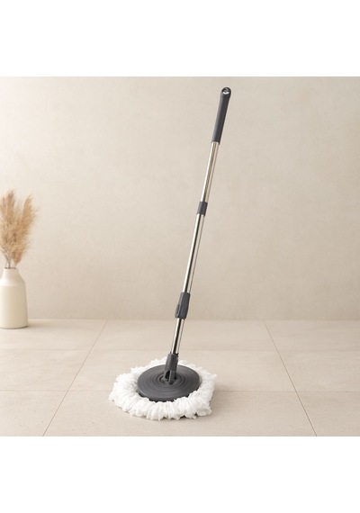 Otomatik 360 Mikrofiber Mop Seti 110 Cm Sap Açık Bej