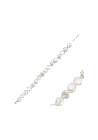 12,5 Mm Para İnci Bileklik 19 Cm / Rose Rose Pembe Altın