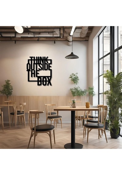 Metal Dekor Think Outside Metal Duvar Tablosu İmza