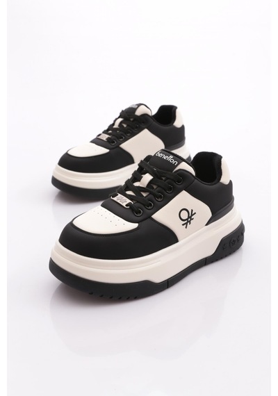 Benetton Bni-12046 Kadın Sneaker Ayakkabı Siyah Beyaz Benetton Bni-12046 Kadın Sneaker Ayakkabı Siyah Beyaz