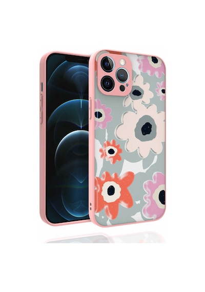 Zore İphone 12 Pro Max Uyumlu Desenli Kamera Korumalı Parlak Ogaa Nora Kılıf-no5