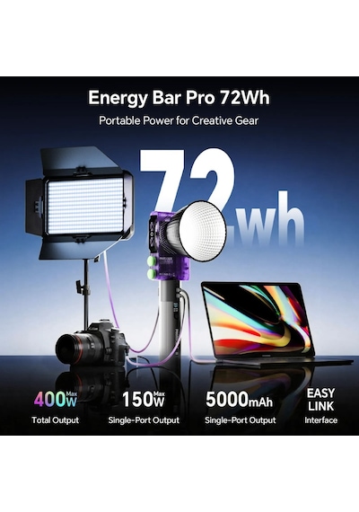 Photoolex Energy Bar Pro 72wh Taşınabilir Güç Ünitesi Ve Kamera Rig Bataryası - Tf-ph-052gr-s