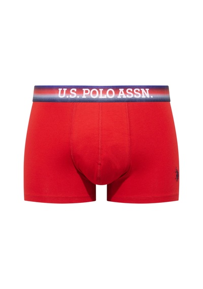 U.s. Polo Assn. 80651 201 Kırmızı - Lacivert - Gri Melanj 3 Lü Boxer Kırmızı - Lacivert - Gri Melanj