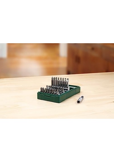 Professional Accessories X/line Mini 25 Parça Vidalama Seti, Plastik Kutu, Yeşil