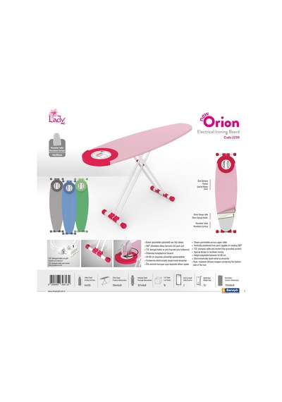 Saraylı Lady New Orion Ütü Masası Su Yeşili Yeşil