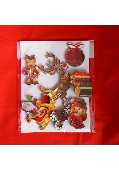 Yılbaşı Ahşap Sticker Model 4