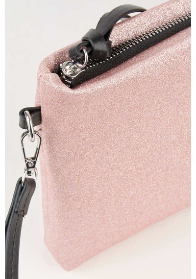 Vivaq Kadın Bellis Simli Pudra Astarlı Suni Deri Bilek Askılı Portföy El Ve Clutch Çanta