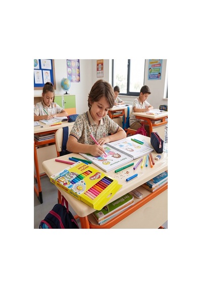 Keçeli Kalem 36 Renk 1 Paket Play-doh 36 Lı Keçeli Kalem Canlı Renkler Yıkanabilir Kaliteli Okul Öğrenci