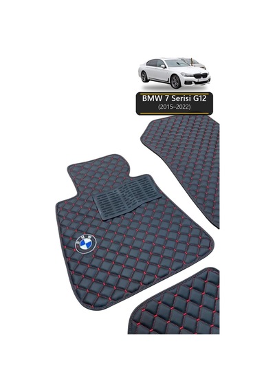 Oto Halı Paspas Bmw 7 Serisi G12 2015-2022 Uyumlu M Performance M Teknik Sport Kaymaz & Şık Tasarım - Tasarım 4