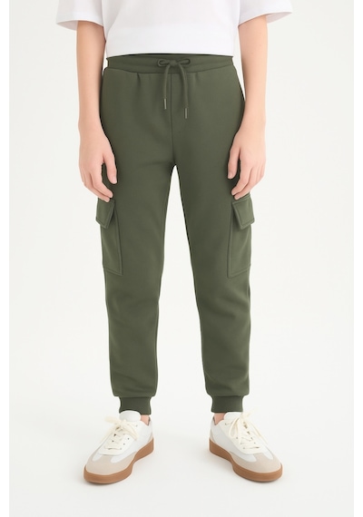 Ahengim Erkek Çocuk Basic Kargo Cepli Jogger Paça Okul Eşofman Altı Ak2322-1 Haki