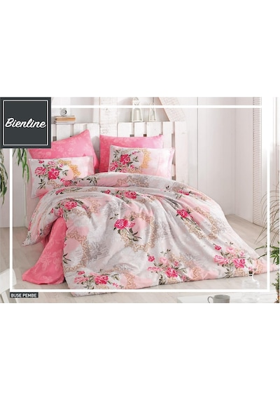 Komfort Home Çift Kişilik Ranforce Nevresim Takımı / Buse Pembe