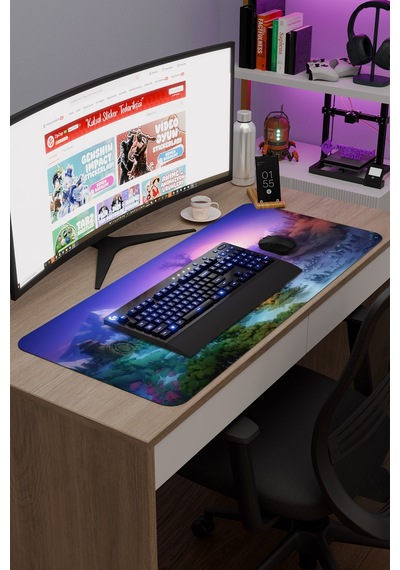 Ori And The Will Of The Wisps Dikişli Kauçuk Oyuncu Mousepad V4 - 90x40 Xxl Gaming Mouse Pad