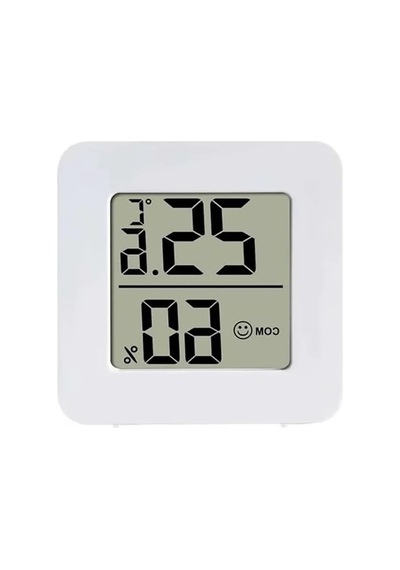 Mini Dijital Termometre Ve Nem Ölçer, Lcd Ekran, Beyaz