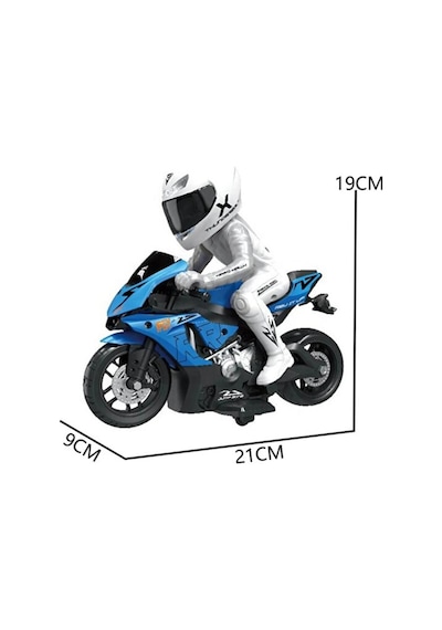 Uzaktan Kumandalı Hızlı Işıklı Şarjlı Motorsiklet 1/10 21 Cm Çok Renkli