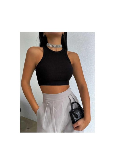 Ckm Moda Costa Yüksek Kalite Sade Kadın Bluz Siyah Siyah