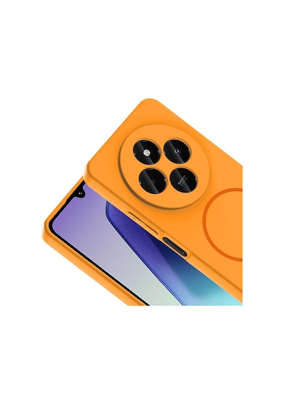 Xiaomi Redmi 14c 4g Kılıf Magsafe Destekli Kamera Korumalı Yumuşak Silikon Pazarplus Kahverengi