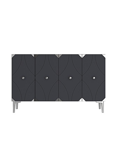 Ka1297as Alfa Konsol Ve Tv Sehpası Antrasit-silver 120cm