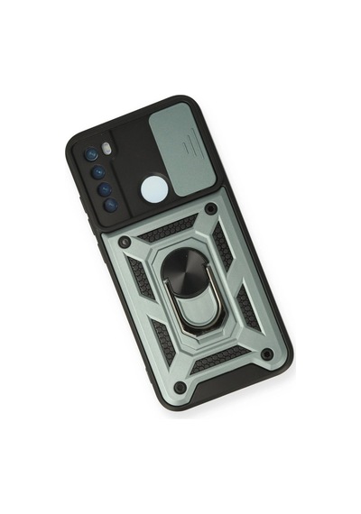 Redmi Note 8 Kılıf Pars Lens Yüzüklü Silikon - Yeşil İtdark27881