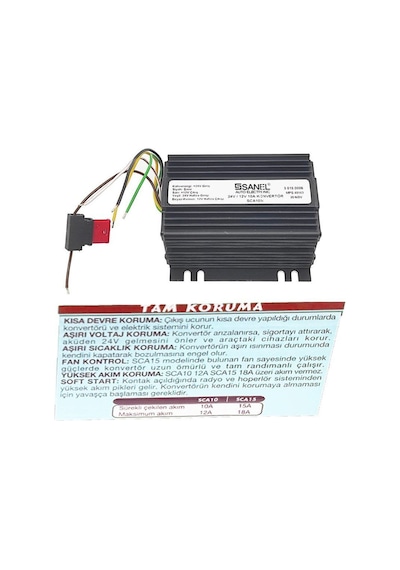 Konvertör 10 Amper 24v12v Voltaj Düşürücü Radyo Hafızalı Sca10m