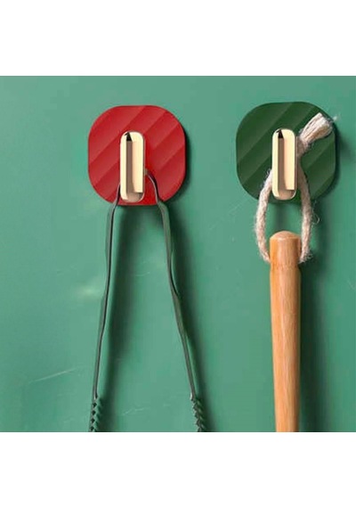 2li Yapışkanlı Retro Askılık Dolap Kapak Kulpu Yeşil Renkli