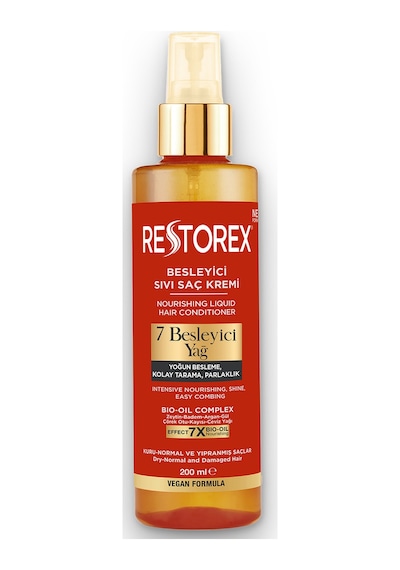 Restorex Besleyici Bakım Sıvı Saç Kremi 200 Ml - 7 Besleyici Yağ Göz Alıcı Parlaklık İpeksi Yumuşaklık