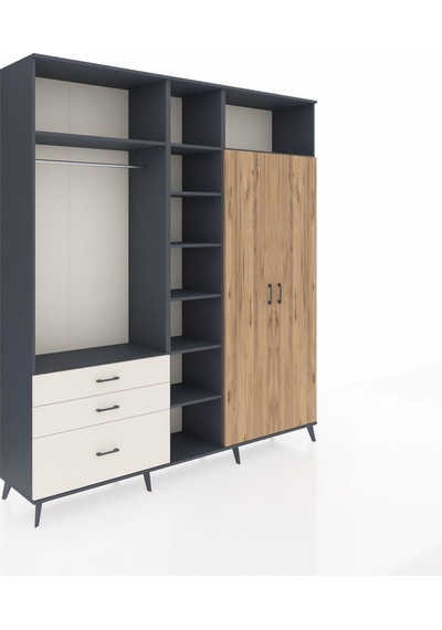 Hyperion Dolap 10 Raflı 3 Çekmeceli 2 Askılı 220x44x243 Antrasit-çam/aytaşı Atlas Çam/aytası Hyperion Dolap 10 Raflı 3 Çekmeceli 2 Askılı 220x44x243 Antrasit-çam/aytaşı Atlas Çam/aytası