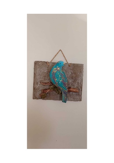 El Yapımı Dalda Güvercin Modeli 3d Pano,dekoratif Kuş Modeli Pano,kuş Duvar Süsü.