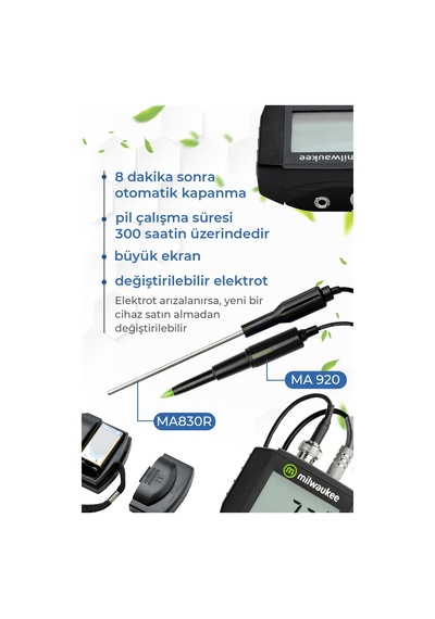 Milwaukee Mw102-food Gıda Tipi Ph Metre Gıda Güvenliği Ve Üretim Kontrolü İçin