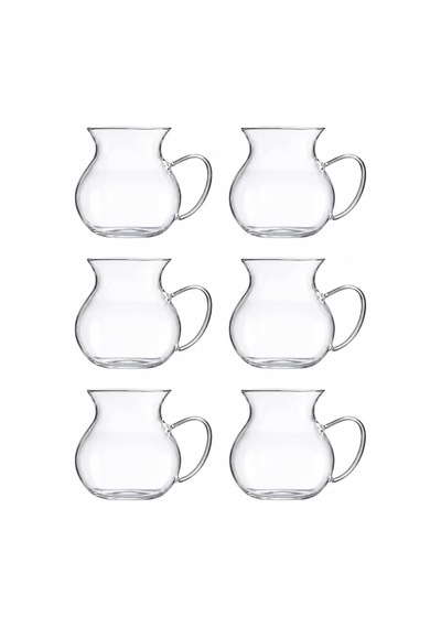 Orret Home Keyfi Ala 6'lı Borosilikat Cam Çay Bardağı Seti, 200ml