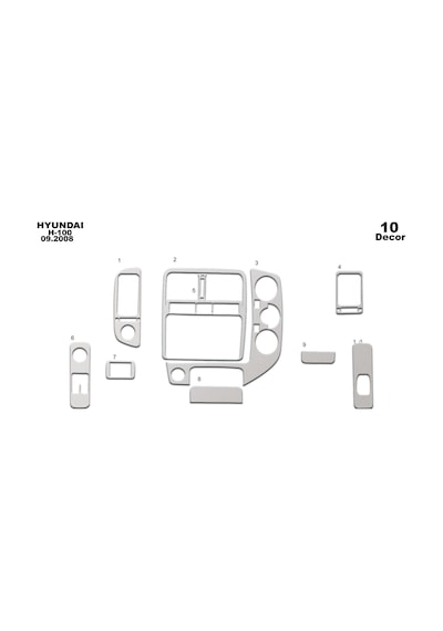 Hyundai H 100 Torpido Kaplama 2004 10 Parça Alüminyum