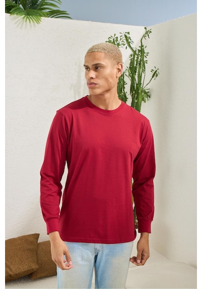 Kly Erkek Regular Fit Uzun Kol Bordo T-shirt C3t1n5-bordo-3xl Çokrenkli