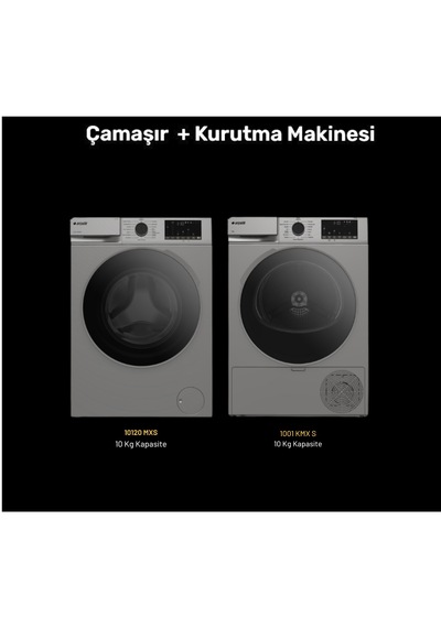 Arçelik 10120 MXS Çamaşır Makinesi - 1001 KMX S Kurutma Makinesi