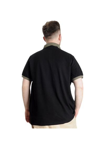 Mode Xl Büyük Beden Erkek Polo T-Shirt Dnm 23343 Siyah 001