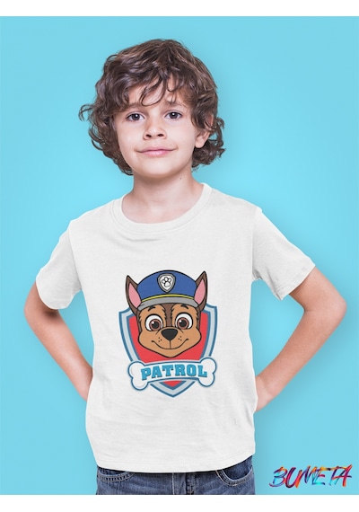 Bumeta Kahraman Patiler Chase Paw Patrol Çocuk Tişört T-shirt Beyaz