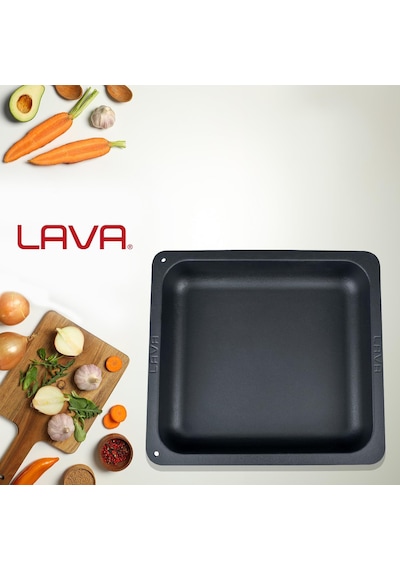 Lava Servis Tepsisi 35 X 32 Cm Siyah Siyah