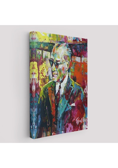 Yağlı Boya Efektli Renkli Mustafa Kemal Atatürk Duvar Tablosu-6069