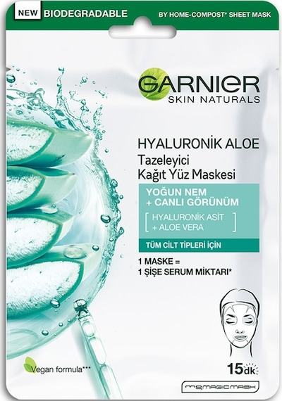 Garnier Hyaluronik Aloe Tazeleyici Kağıt Yüz Maskesi Garnier Hyaluronik Aloe Tazeleyici Kağıt Yüz Maskesi