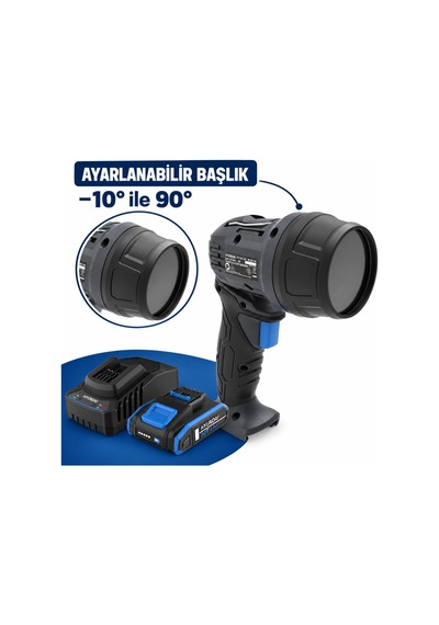 Hyundai Wl20s-250 20v Akülü Led Çalışma Lambası Seti 250 Lümen 2ah Akü Ve Şarj Cihazı Dahil 1 Adet