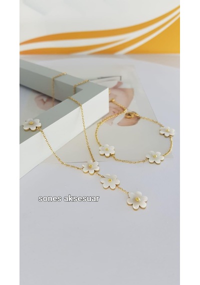 Sones Çelik Takı Setleri Sns500267 Gümüş - Rose Gold