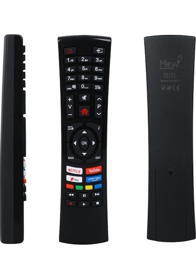 Hey Küçük Kalıp Vestel Uyumlu 4391p Black Fplay Netflix - Youtube - Play Tuşlu Lcd Led Tv Kumanda
