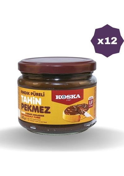 Fındık Püresi Tahin Pekmez 320 Gr - 12 Adet