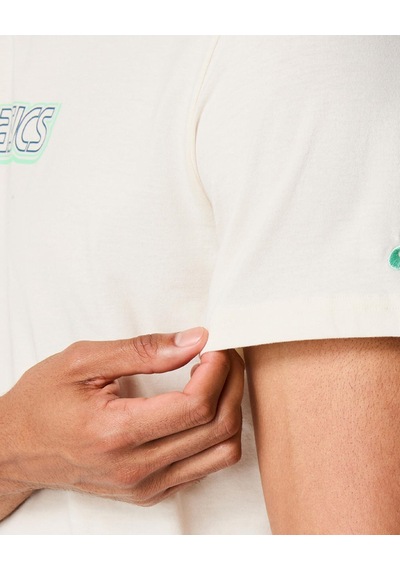 Asics Asıcs Logo Graphıc Tee Erkek Bej Kısa Kollu Tshirt 2031f334-100