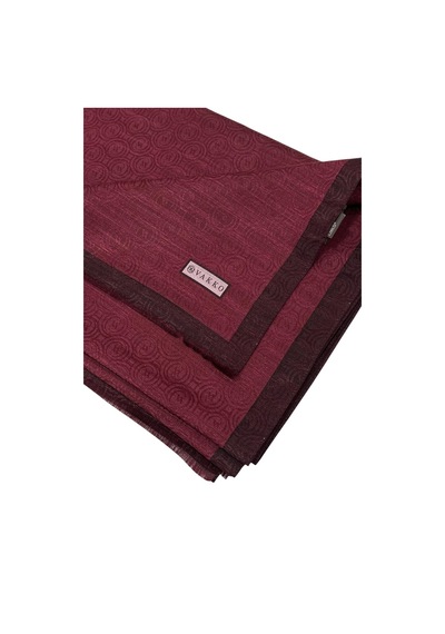 Vakko Pamuk İpek Şal - Helezon Monogram - Bordo