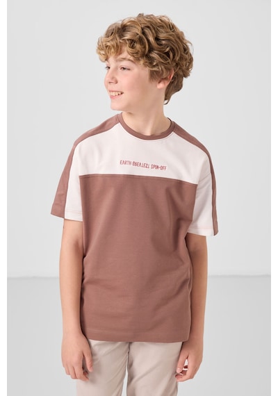 Tommylife Tarçın Pamuklu Yumuşak Dokulu Oversize Fit Baskılı Erkek Çocuk T-shirt - 11290 Tarçın