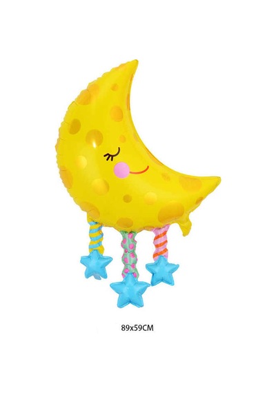 Yıldızlı Ay Folyo Balon 89 Cm
