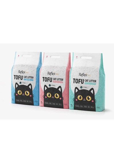 Reflex Tofu Kokusuz Marsilya Sabunu Kokulu Ve Bebek Pudrası Kokulu Kedi Kumu 3 Adet 7 Lt