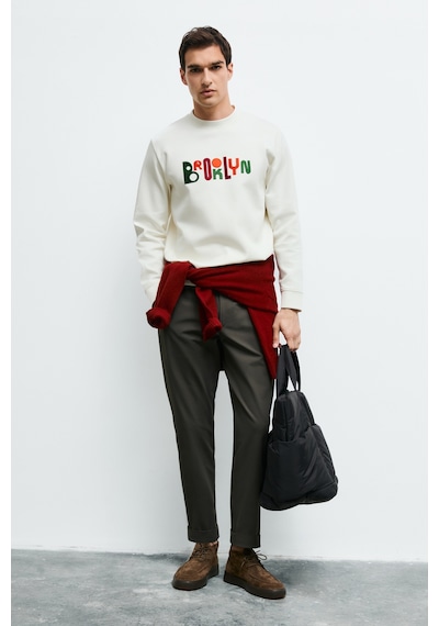 Lufian Fınn Erkek Sweatshirt Kırık Beyaz Kırık Beyaz 112030202100510
