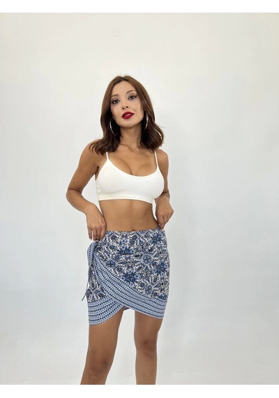 Defymoda 6262 Etek-mavi Mavi