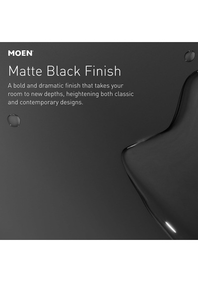 Moen Beric Mat Siyah Modern Tek Kolu Tek Delikli Banyo Bataryası Diğer