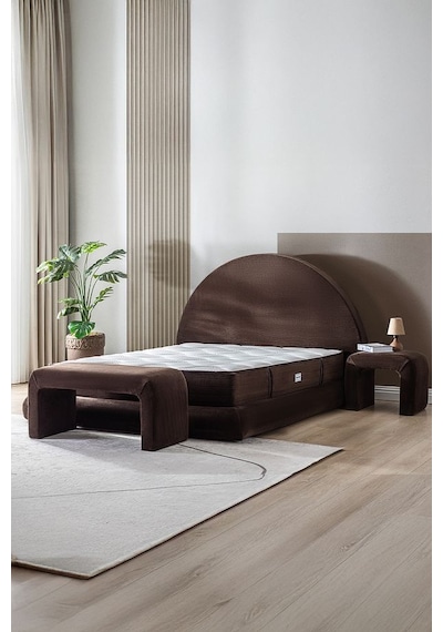 Good Night Legom Torba Yaylı Set Yatak Baza Başlık Tek Kişilik Yıkanabilir Ortopedik Kahverengi